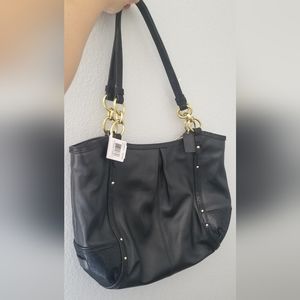 NWT Coach Alexandra leather and python Chain Tote